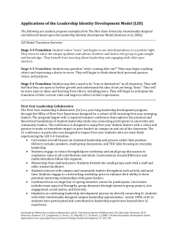 Applications of the Leadership Identity Development Model (LID)
