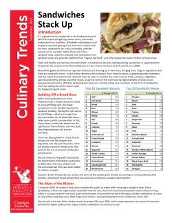 Sandwiches Stack Up - ConAgra Foodservice