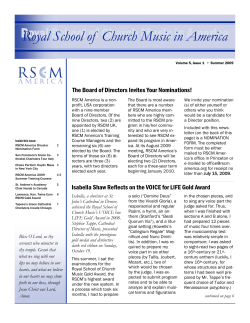 Summer 2009 - RSCM America