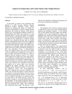 Analysis of Gamma Rays and Cosmic Muons with a Single Detector