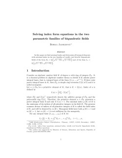 Solving index form equations in the two parametric families of