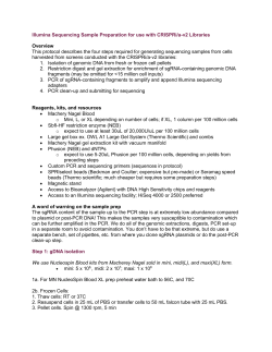 Illumina Sequencing Sample Preparation