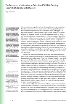 The Currencies of Naturalism in Dutch PronkStill