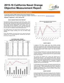 2015-16 California Navel Orange Objective Measurement Report