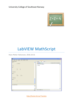 LabVIEW MathScript