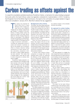 Carbon trading as offsets against the proposed carbon