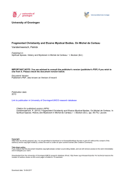 University of Groningen Fragmented Christianity and Elusive