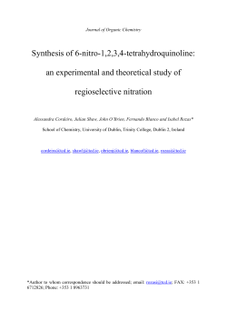 Journal of Organic Chemistry - TARA