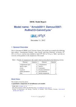 Model name - European Bioinformatics Institute