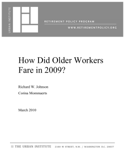 How Did Older Workers Fare in 2009?