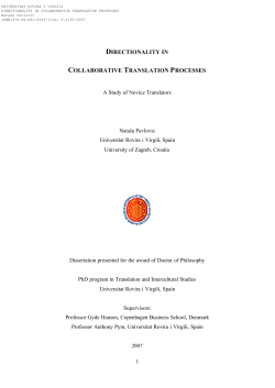 directionality in collaborative translation processes