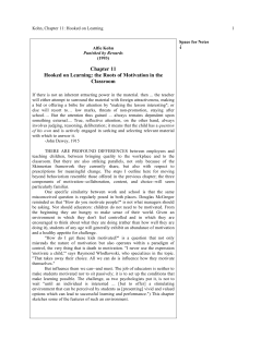 Chapter 11 Hooked on Learning: the Roots of Motivation in the