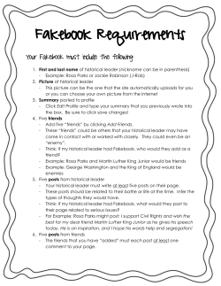 Fakebook Requirements