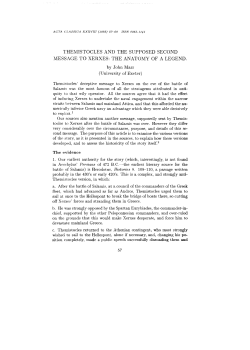 THEMISTOCLES AND THE SUPPOSED SECOND MESSAGE TO