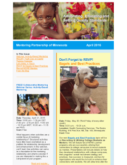 Don`t Forget to RSVP! Bagels and Best Practices