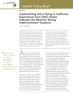 Implementing Aid in Dying in California