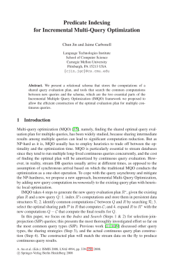 Predicate Indexing for Incremental Multi