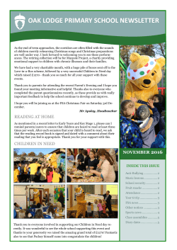 November 2016 - Oak Lodge Primary School