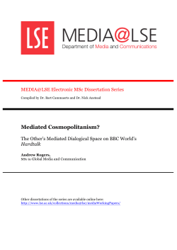 Mediated Cosmopolitanism?