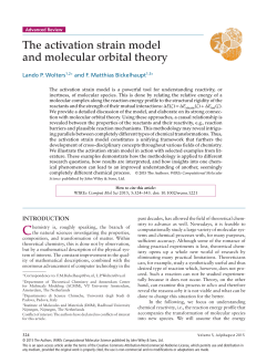 The activation strain model and molecular orbital theory