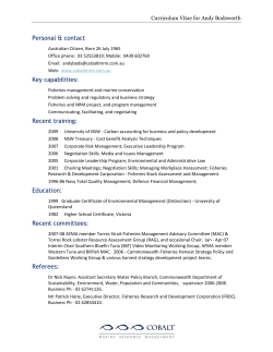 Andy Bodsworth &ndash; Curriculum Vitae
