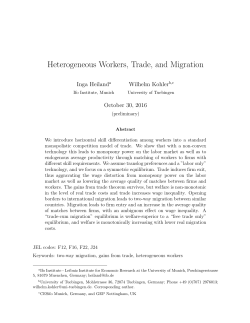 Heterogeneous Workers, Trade, and Migration