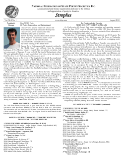 Strophes - National Federation of State Poetry Societies