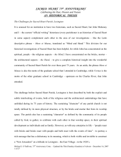 SACRED HEART 75th ANNIVERSARY