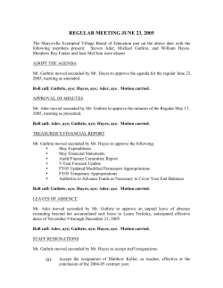 regular meeting - Marysville Schools