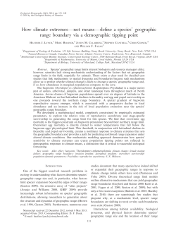 How climate extremes—not means—define a species` geographic