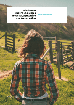 Solutions to Modern Challenges in Gender, Agriculture and