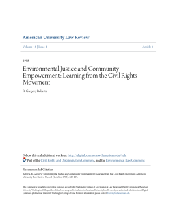 Environmental Justice and Community Empowerment: Learning