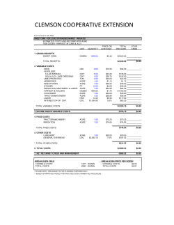 Sweet Corn - For Local or Roadside Market