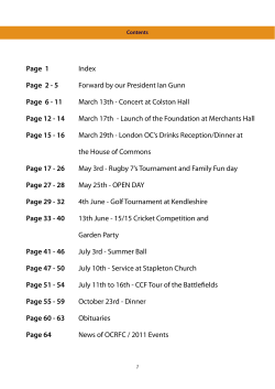 Cribsheet 2010 - Colston`s School