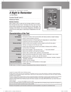 A Night to Remember - Houghton Mifflin Harcourt