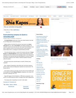 Event-planning company for Oprah is reinventing itself | Shia Kapos