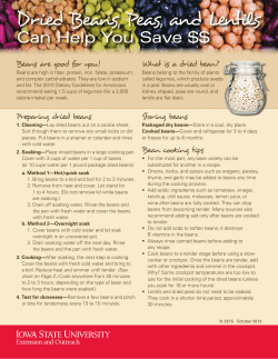 Dried Beans, Peas, and Lentils - Iowa State University Extension