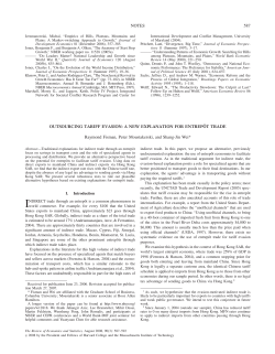 OUTSOURCING TARIFF EVASION