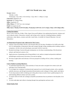 ART 114: World Arts: Asia