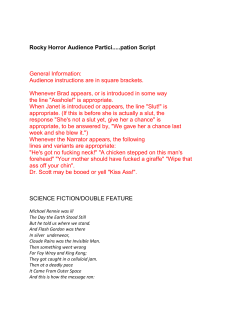 Rocky Horror Audience Partici.....pation Script