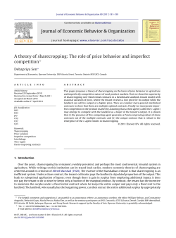 A theory of sharecropping: The role of price behavior