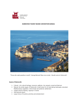 DUBROVNIK TOURIST BOARD CONVENTION BUREAU &ldquo;Those
