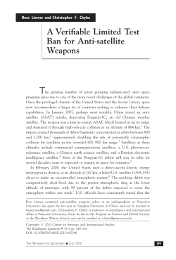 A Verifiable Limited Test Ban for Anti-satellite Weapons