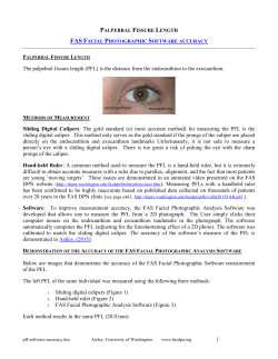 Palpebral Fissure Length - University of Washington