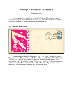 Postscripts to Wake Island Postal History