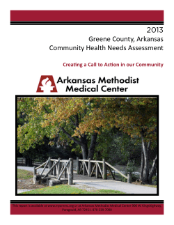 2013 Greene County, Arkansas Community Health Needs Assessment