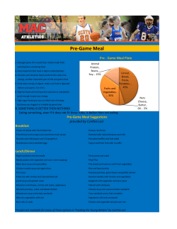 Pre-Game Meal - SIDEARM Sports