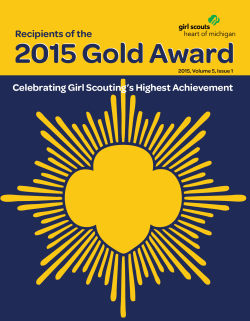 2015 Gold Award Yearbook  - Girl Scouts Heart of Michigan