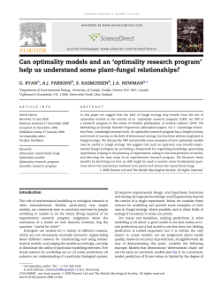Can optimality models and an `optimality research program` help us