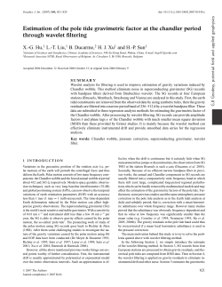 Estimation of the pole tide gravimetric factor at the chandler period